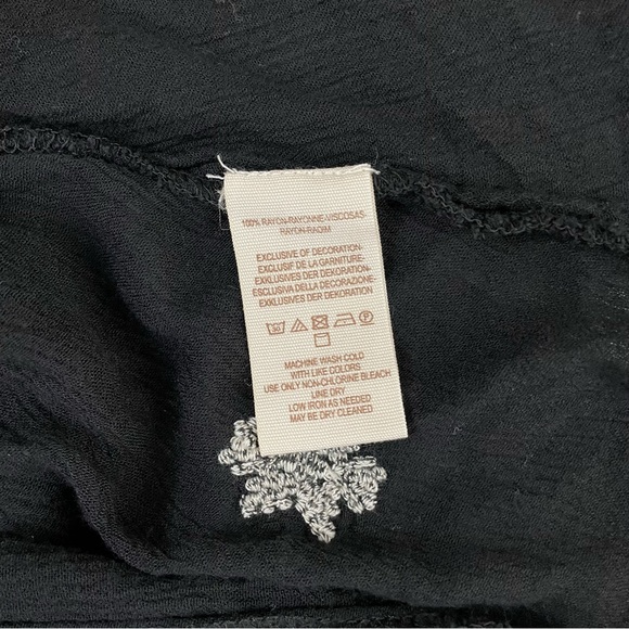 Free People Stargazer Embroidered Black Tunic Mini Dress - Picture 13 of 15